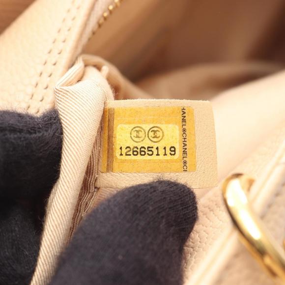 CHANEL Matelasse Large Coco Mark Shoulder Bag in Calfskin Leather, Beige - Picture 5 of 10